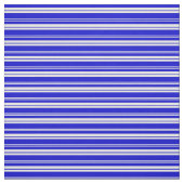 Witte en blauwe gekleurde strips stof (Swatch)