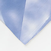 Witte en blauwe jas fleece deken (Hoek)