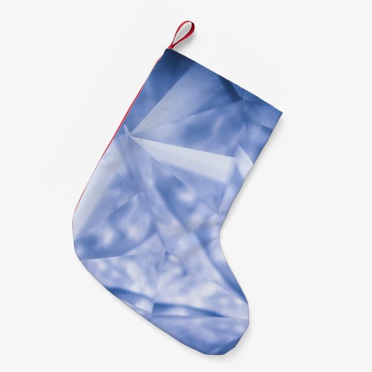 Witte en blauwe jas kleine kerstsok (Voorkant (Hangend))