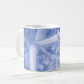 Witte en blauwe jas koffiemok (Voorkant links)