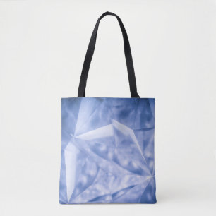 Witte en blauwe jas tote bag
