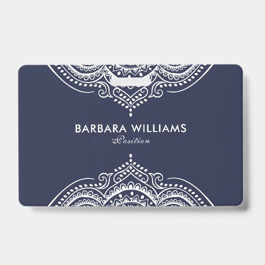 Witte en blauwe kant minimaliseren badge (Voorzijde)