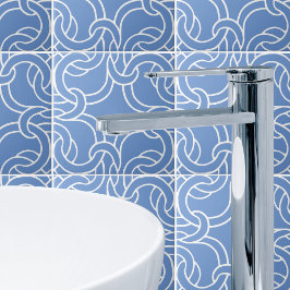 Witte en blauwe Keltische knoet naadloze patroonte Tegeltje