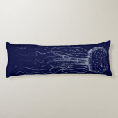 Witte en blauwe kwallen lichaamskussen (Achterkant)