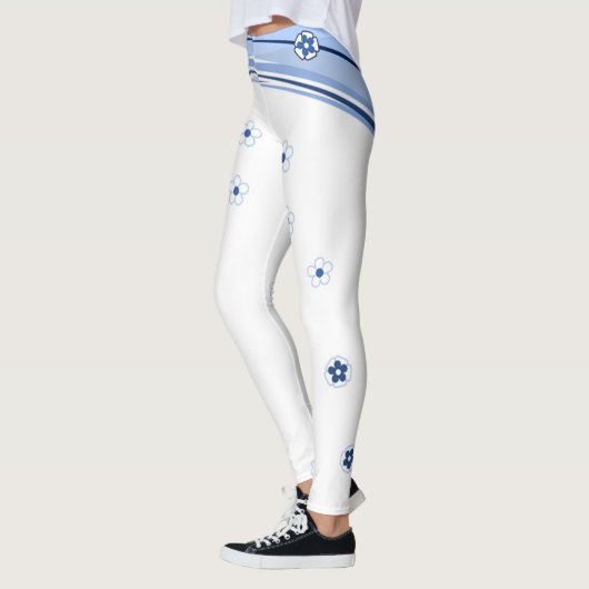 Witte en blauwe Leggings (Links)