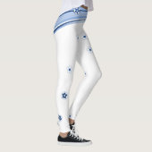Witte en blauwe Leggings (Rechts)
