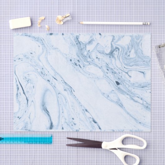 Witte en blauwe marmertruien tissuepapier (Craft)
