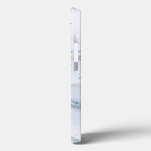 Witte en blauwe marmerzeugen Case-Mate iPhone case (Achterkant / Links)