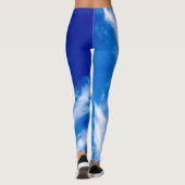 Witte en blauwe mist leggings (Achterkant)