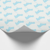 Witte en blauwe, mooie Baby Cadeaupapier (Hoek)