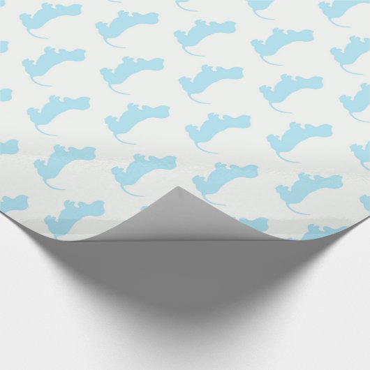 Witte en blauwe, mooie Baby Cadeaupapier (Hoek)