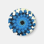 Witte en blauwe ogen magneet (Voorkant)