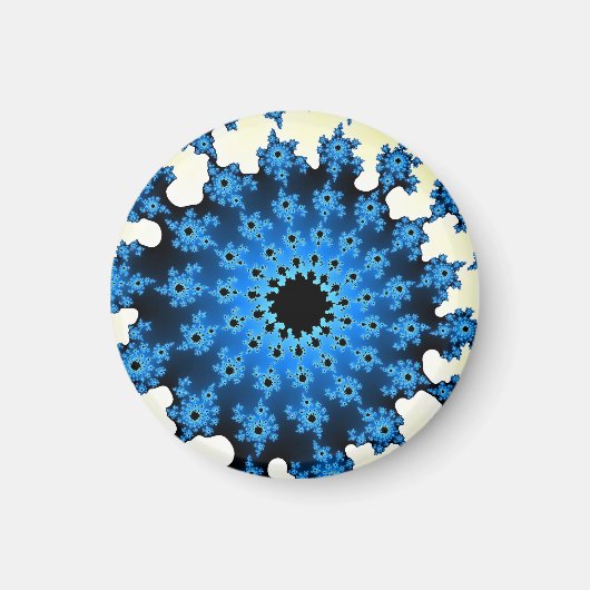 Witte en blauwe ogen magneet (Voorkant)