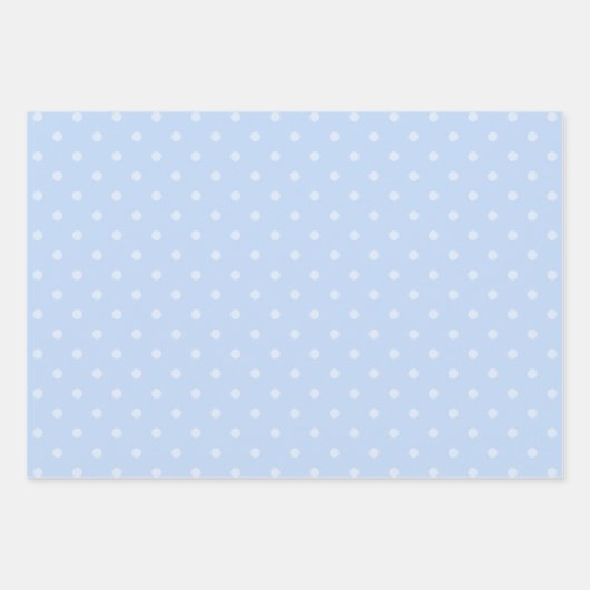 Witte en blauwe pastel inpakpapier vel (Voorkant 3)