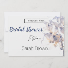 WITTE EN BLAUWE PATELE BLOEM ELEGANTE BRUIDSSLUIER KAART