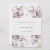 WITTE EN BLAUWE PATELE BLOEMIGE ELEGANTE BRUILOFT KAART (Achterkant)