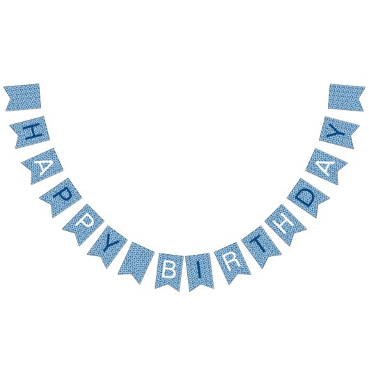 Witte en blauwe patroonmoerasstaart vlaggetjes (Alle)