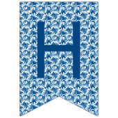 Witte en blauwe patroonmoerasstaart vlaggetjes (Tweede vlag)