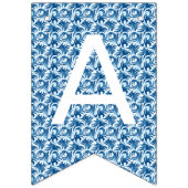 Witte en blauwe patroonmoerasstaart vlaggetjes (Derde vlag)