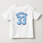 Witte en blauwe peuter | Sporttrui ontwerp Kinder Shirts<br><div class="desc">Witte en blauwe peuter | Sport Jersey Design · Peuter Fleece Sweatshirt</div>