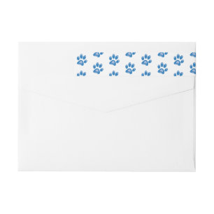Witte en Blauwe Poot Prints Patroon Rescue Group