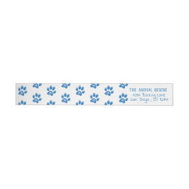 Witte en Blauwe Poot Prints Patroon Rescue Group
