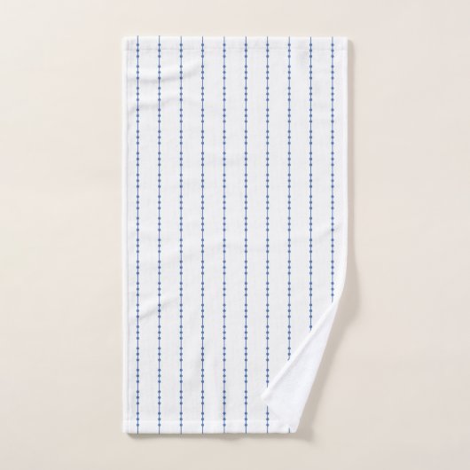 Witte en blauwe puntendop voor handdoeken (Handdoek)