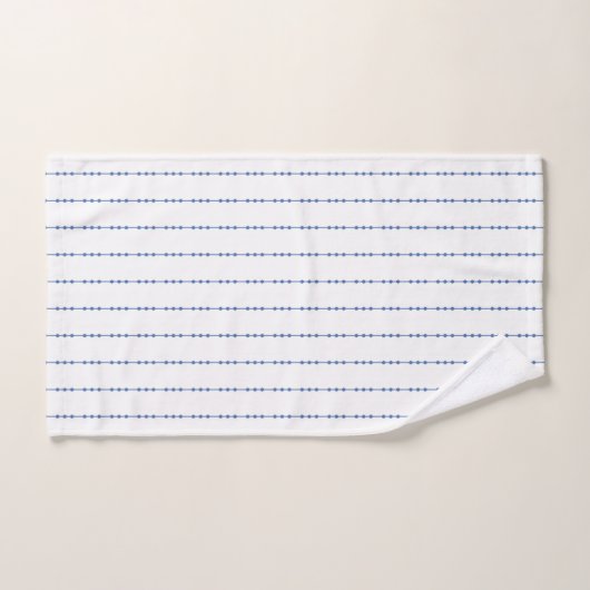 Witte en blauwe puntendop voor handdoeken (Handdoek)