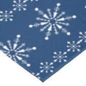 Witte en blauwe sneeuwvlokken voor kerstmis tafelkleed (Gekanteld)