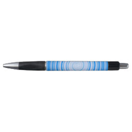 Witte en blauwe spiraal pen