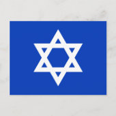 Witte en Blauwe Ster van David Briefkaart (Voorkant)