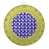 witte en blauwe stippen dartbord (Voorkant)