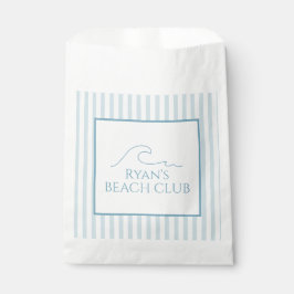 Witte en Blauwe Streep Beach Club Cabana Verjaarda Bedankzakje