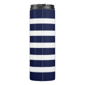 Witte en blauwe strepen en anker thermosbeker (Achterkant)