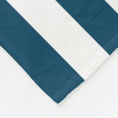 Witte en blauwe strepen en noeticum fleece deken (Hoek)