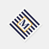 Witte en blauwe strepen servet (Hoek)