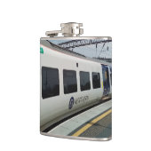 Witte en blauwe trein heupfles (Links)