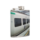 Witte en blauwe trein heupfles (Rechts)