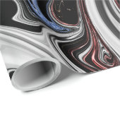 Witte en blauwe vlammen Abstracte kunst | Beste fi Cadeaupapier (Rol Hoek)