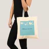 Witte en blauwe vlinder tas bruiloft cadeautje (Voorkant (product))