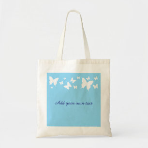 Witte en blauwe vlinder tas bruiloft cadeautje