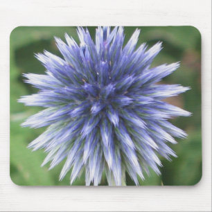 Witte en blauwe Wereldbol Thistle Mousepad Muismat