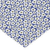 Witte en blauwe wilde bloemen korte tafelloper (Hoek)