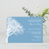 Witte en blauwe wintereik kaart (Staand voorkant)