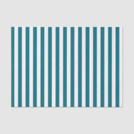 Witte en Blauwgroen blauwe strepen Tissuepapier