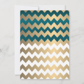 Witte en Blauwgroen goudConfetti - repetitief dine Kaart (Achterkant)