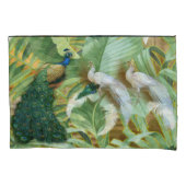 Witte en blauwgroene koninklijke pacocks kussensloop (Voorkant)