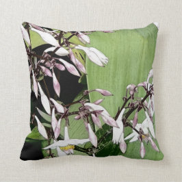 witte en bleke roze bloem kussen