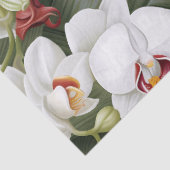 Witte en Bourgondische Orchideeën Decoupage Tissuepapier (Detail)