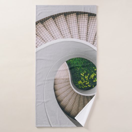 WITTE EN BROEIENDE CONCRETE SPIRALE STAIRS BADHANDDOEK (Badhanddoek)